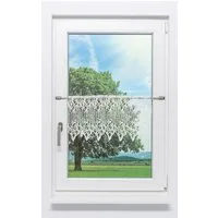 Plauener Spitze® Scheibengardine Arabeske (1 St), transparent, HxB 30x41.5cm