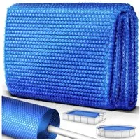 tillvex Pool-Abdeckplane tillvex Pool Solarfolie Solarplane Solarheizung Solarabdeckplane Poolh (Pool Solarabdeckplane Rund & Rechteckig, Prozent), Hochwertige Pool-Solarfolie für sparsames Aufheizen des Wassers