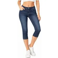 SUBLEVEL Caprijeans Damen Hose 3/4 Jeans Flex Dehnbar Frühling Sommer Dehnbar Stretch Baumwolle