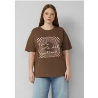 QS Kurzarmshirt T-Shirt Baumwollshirt mit Frontprint