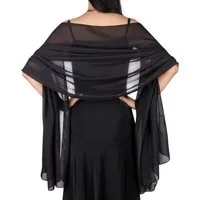 FOUORTUNATE-BEE Modeschal Elegante Damen-Stola aus Chiffon, leichter Schal für Abendkleider, Weicher Hochzeitsschal für Damen, dünner Umhang für Kleid & Party