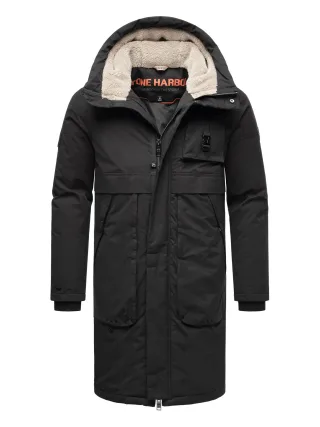 Stone Harbour Herren Outdoorjacke Cyriaan mit Teddyfellkapuze & winddichtem Design