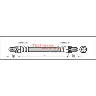 Metzger Bremsschlauch hinten Ford Fiesta Scorpio Sierra