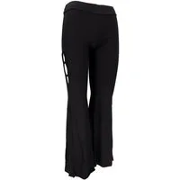 Guru-Shop Hose & Shorts Leggings mit Schlag, Boho Schlaghose cut out -.. alternative Bekleidung