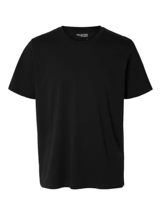 Selected - Lässiges T-Shirt schwarz - Gr. - M