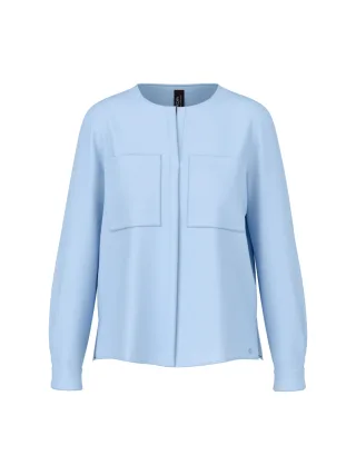 Marc Cain Collections - Legere Bluse mit verdeckter Knopfleiste magical blue - Gr. - 42