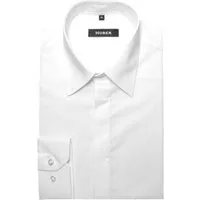 Huber Hemden Langarmhemd HU-0081 Kentkragen, Verdeckte Leiste, Regular Fit-gerader Schnitt, Made in EU