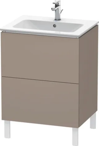 Duravit L-Cube Waschtischunterbau bodenstehend Basalt Matt 620x481x704 mm - LC662504343 LC662504343