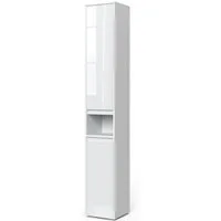 Vicco Hochschrank Majest, Weiß/Weiß Hochglanz, 30.2 x 191.5 (1-St)