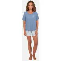 TOM TAILOR Shorty Westport (2 tlg) Streifendesign, Kurzarm, Rundhalsausschnitt, kurze Hose, Baumwollmix
