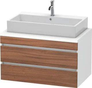 Duravit DuraStyle Konsolenwaschtischunterbau wandhängend Nussbaum & Weiß Matt 900x548x512 mm - DS531 DS531807918