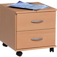 VOGL Möbelfabrik Rollcontainer Barrie, Bürocontainer, Nachtschrank, (1 St), Ausführungen mit/ohne Schubladen, Höhe 41 cm, Made in Germany