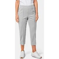 GOLDNER Caprihose Kurzgröße: Sportive 7/8-Hose mit Biesen Stoffhose mit Schlupfbund, Biesen und Wadenlang