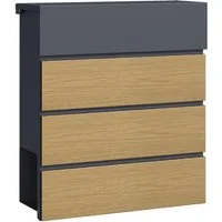 ESTEXO Briefkasten XL Design Postkasten Wandbriefkasten 2 Schlüssel verzinkt Soft Close