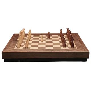 NIKOLATOY Magnetic Solid Wood Chess Set AI-powered Chess Game Rechargeable App Control Online Offline Play Toys