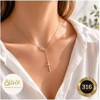XCOAST Edelstahlkette Infinity Grace Damen Kette – Elegante Edelstahl Halskette (anlaufgeschützt langlebig, Geschenkidee Schmuck Damen), Edelstahl 316 Schmuck Damen