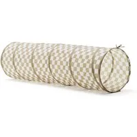 Kids Concept Spieltunnel Kids Concept - Spieltunnel Karo khaki 180cm lang - D 47cm (2-St., Inklusiver praktischer Aufbewahrungstasche), Inklusiver praktischer Aufbewahrungstasche