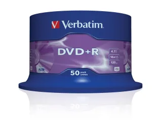 Verbatim 50 x DVD+R | 43550 | 4.7 GB 16x - mattsilber