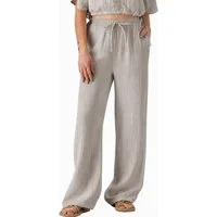 WENOR Palazzohose Damen Musselin-Hose - Sommerhose 100 % Baumwolle, elastischer Bund Weiter Beinverlauf, Musselinstruktur, luftiger Schnitt