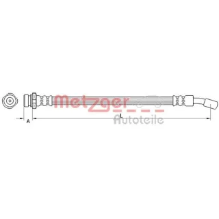 Metzger Bremsschlauch hinten rechts Hyundai I30