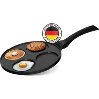 Cheffinger Crêpepfanne Pancakes Bratpfanne Pfannkuchen Spiegeleier, Aluminium (Spar-Set), induktionsfähig