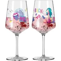 Dekomiro Weinglas RITZENHOFF 2er Set - 90S - COCKTAILGLäser mit Glastuch, 2-tlg., Glas, 2-teilig