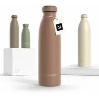 LARS NYSØM Thermoflasche Ren, Isolierflasche mit Vakuum Isolierung: 12h heiß / 24h kühl