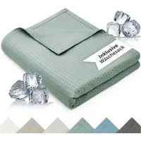 Blumtal Microfaserbettdecke Kühldecke Sommerdecke Bambus, selbstkühlende Decke, OEKO-TEX zertifizierte kühlende Decke für Sofa, Sommer & Reisen