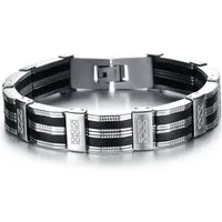 Ware aus aller Welt Edelstahlarmband Herrenarmband Edelstahl 21 cm elegantes Armband für Männer (1-tlg)