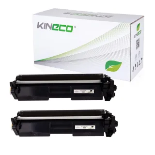 2 Toner kompatibel zu HP 17A CF217A XL Schwarz
