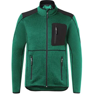 KÜBLER WEATHER Strickjacke moosgrün/schwarz 4XL - 1443 6339-6599-4XL