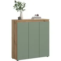 xonox.home Mehrzweckschrank in Smoke Green /Evoke Oak Nachbildung B/H/T ca.: 105 x 111 x 37 cm