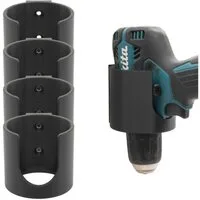 TSB Werk Werkzeughalter Wandhalter Akkuschrauber für Bosch Makita Einhell, 4-tlg., Milwaukee, Parkside, Universal, Akku