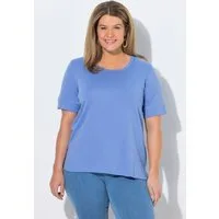 Ulla Popken T-Shirt T-Shirt Rippjersey Rundhals Halbarm Biobaumwolle