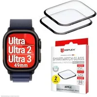 Displex Displayschutzglas Smartwatch Glass Unbreakable Protector Full Cover für Apple Watch Ultra 2 49 mm, Apple Watch Ultra 3 49 mm, Apple Watch Ultra 49 mm, Packung, Displayschutzfolie, Schutzfolie, Bildschirmschutz, kratz- & stoßfest