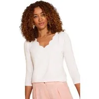 Love & Roses V-Shirt Love & Roses Oberteil mit 3/4-Ärmeln, Regular (1-tlg)