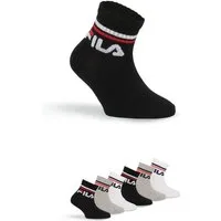 Fila Kurzsocken JUNIOR UNISEX QUARTER PLAIN SOCKS (6-Paar) mit eingestricktem Logo im Bündchen, Kindersocken