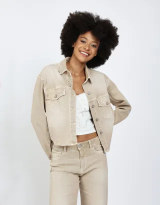 GANG Damen Jacken 94ZOE JACKET - regular fit beige used wash