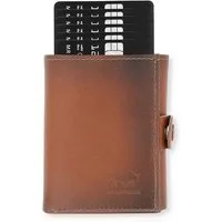 Solo Pelle Mini Geldbörse Slim Wallet mit Münzfach [12 Karten] Slimwallet Riva [RFID-Schutz], echt Leder, Made in Europe in elegantem Design mit RFID Schutz