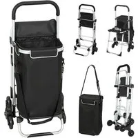 Novzep Einkaufstrolley Einkaufstrolley, 40 L Oxford-Tasche, 3-Rad-Design, Aluminiumrahmen