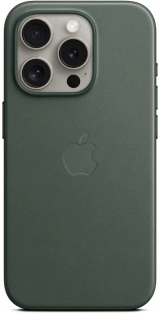 Apple Feingewebe Case mit MagSafe [für iPhone 15 Pro] immergrün