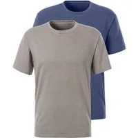 John Devin T-Shirt mit Slub-Garn Struktur (Packung, 2-tlg., 2er-Pack) aus leichter, strukturierter Baumwollqualität - im 2er-Sparpack