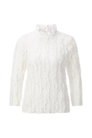 Rich & Royal - Lace Blouse pearl white - Gr. - 38