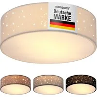 monzana Deckenleuchte, 30 cm, Sternenhimmel Rund Stoffschirm 30 cm 1-Flammig E27 Modern