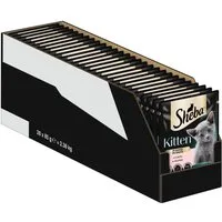 Sheba SHEBA® Portionsbeutel Kitten mit Lachs in Sauce 28 x 85g, Nassfutter für: Katze