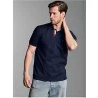 Trigema Poloshirt TRIGEMA Poloshirt mit dreifarbiger Knopfleiste (1-tlg)