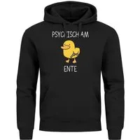 MoonWorks Hoodie Hoodie Herren Spruch Psychisch am Ente Messer Witz Wortspiel