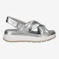 Clarks Clarks Tuscan Cross 26181472 4, Sandaletten, Silber, Damen Sandalette
