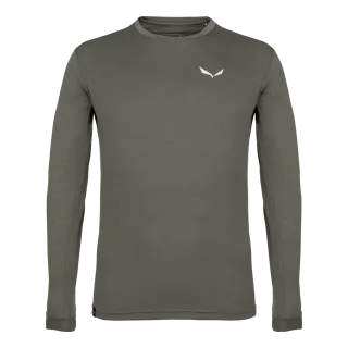 SALEWA - Puez Melange Dry’Ton Langarm Tee Herren - Grün (Gr.56)