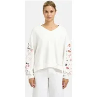 Smith & Soul Sweatshirt mit V-Ausschnitt, Oversize, bestickt